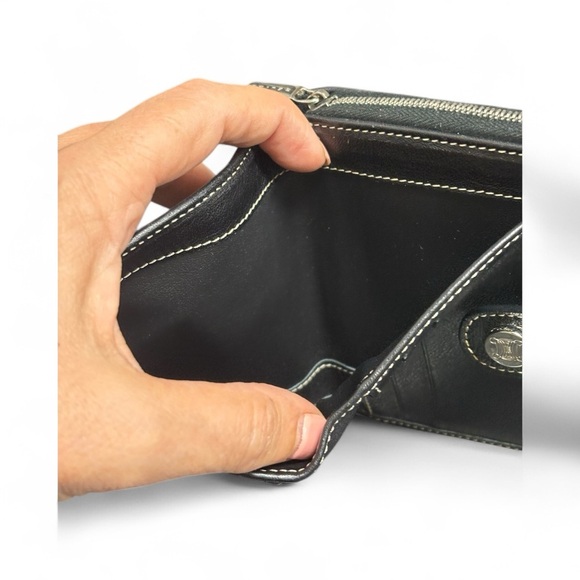 Vintage Celine Macadam monogram bifold compact wallet canvas and leather rare - Picture 4 of 13